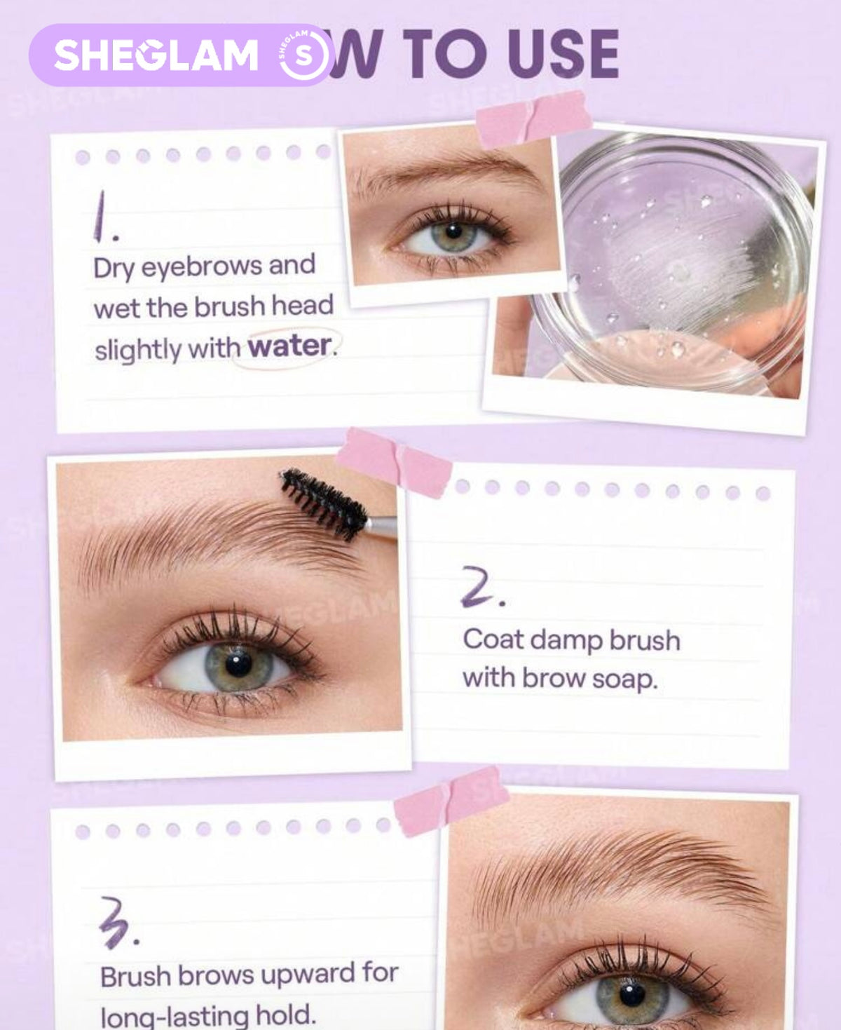 SHEGLAM Stick ’Em Up — Jabón Fijador para Cejas con Efecto Laminado