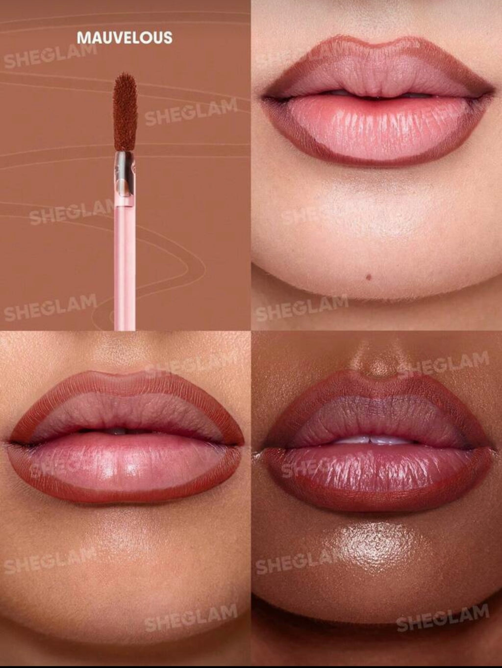 SHEGLAM Fall In Line — Tinte Delineador de Labios Despegable Mauvelous Henna